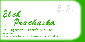 elek prochaska business card